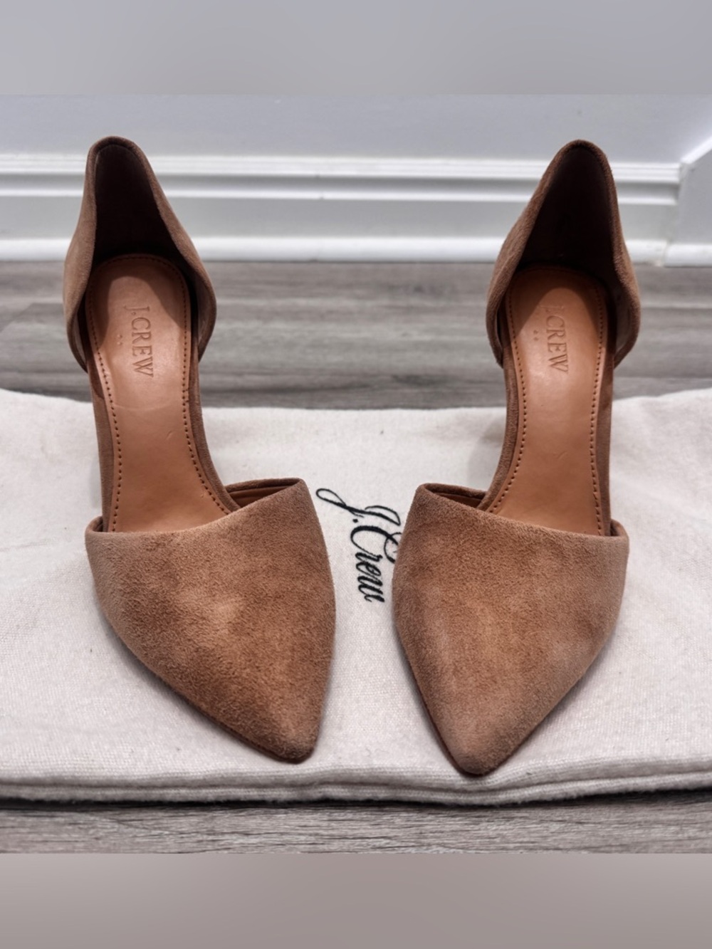 J. Crew Brown Suede D'Orsay pumps